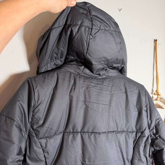 Adidas Originals Womens Slim Puffer Hooded 3-Stripes Jacket GD2507 MEDIUM Black - Picture 10 of 12